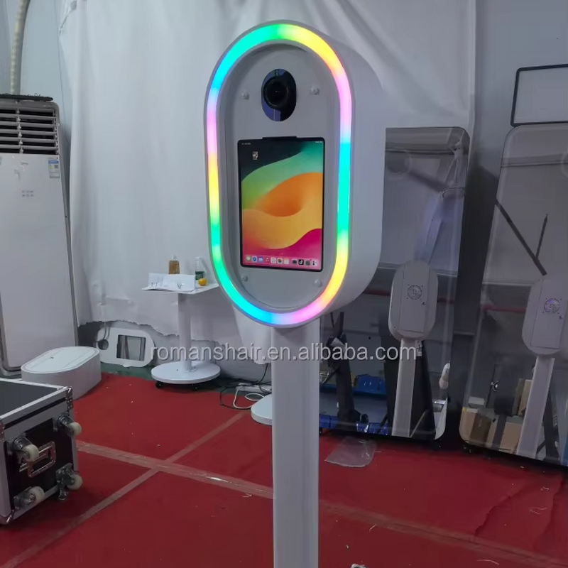 iPad Photo Booth Manufacturer - Portable Selfie with Printer Shelf
