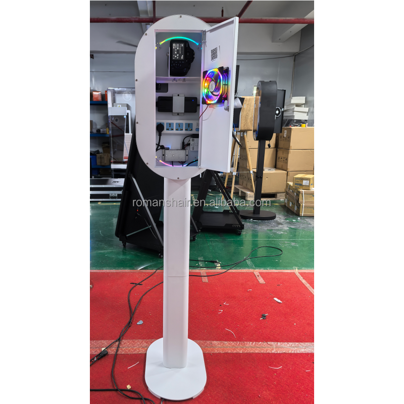 iPad Photo Booth Manufacturer - Portable Selfie with Printer Shelf