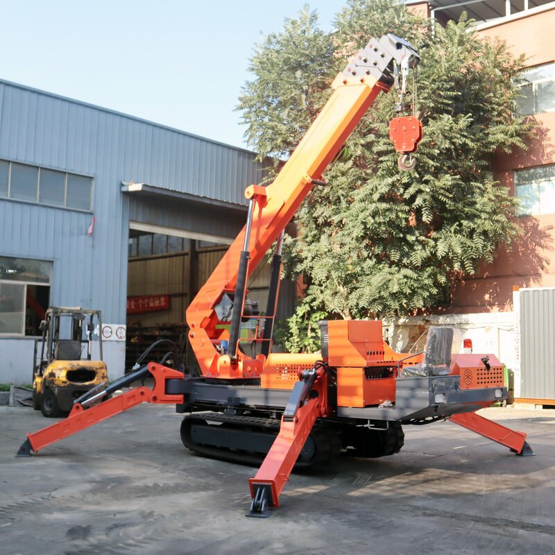 Mini Spider Crane Factory - OEM/ODM Maximum Lifting 3-8 Tons Mini Construction Mobile with Basket