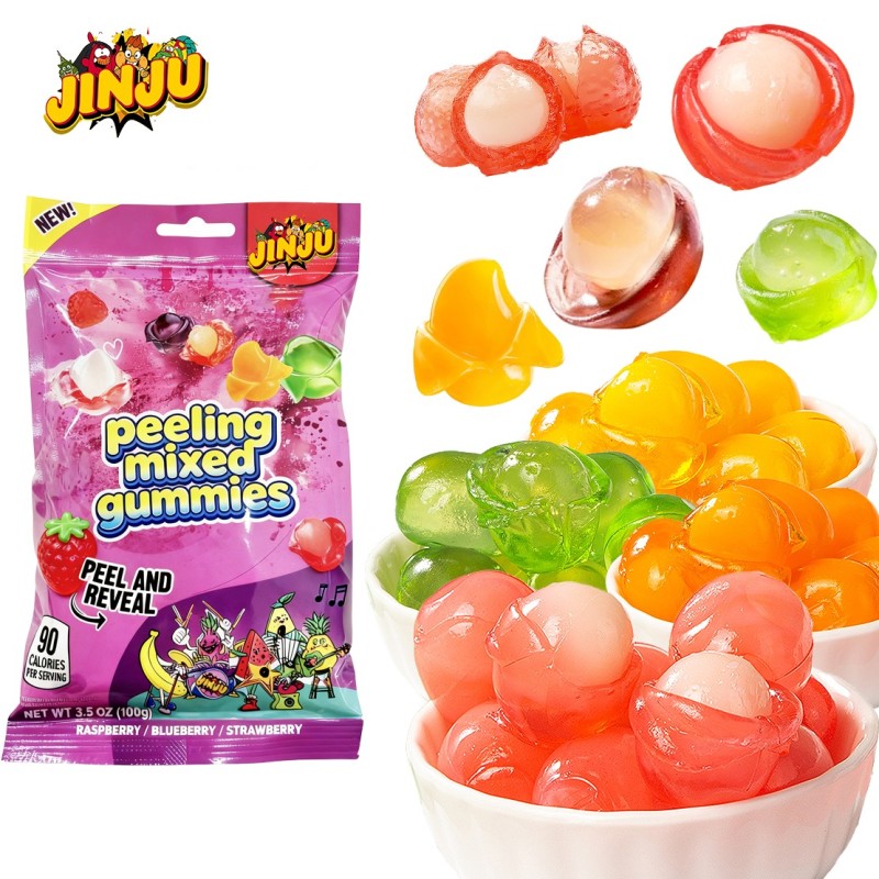 Fruit Gummies Supplier - OEM 4D Jelly Peelable Juice Content 50%