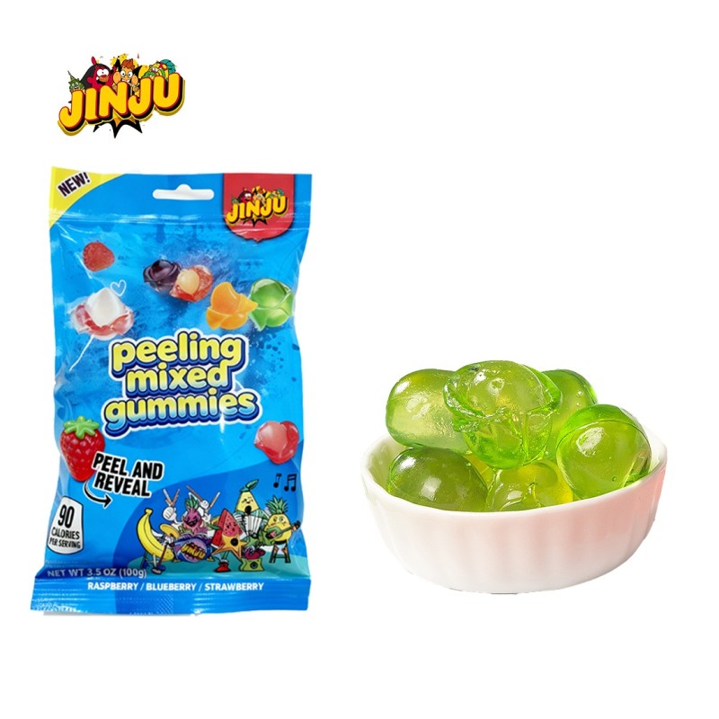 Fruit Gummies Supplier - OEM 4D Jelly Peelable Juice Content 50%