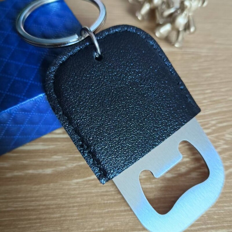 Bottle Opener Keychain Manufacturer - Stainless Steel Beer Opener PU Leather