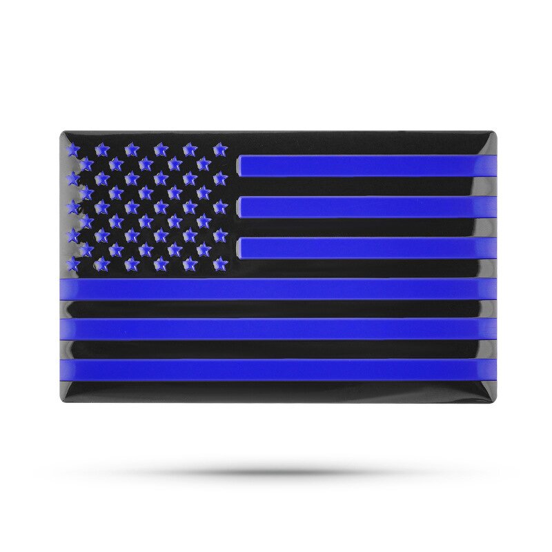 Car Emblem Badges Factory - Aluminum Alloy Self-Adhesive American Flag
