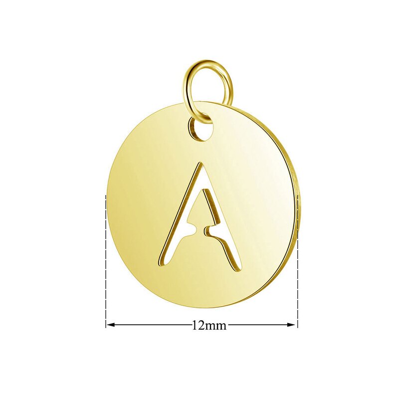 Metal Charms Supplier - Stainless Steel Letters Capital Mini Alphabet DIY