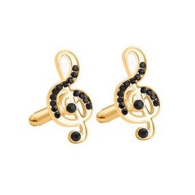 Cufflinks Studs Supplier - Diamond Musical Note Instruments Business Mens