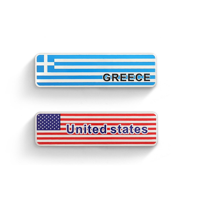 Car Emblem Badges Factory - Aluminium Alloy American Flag Custom Design