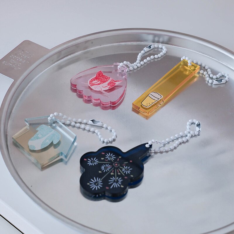 Acrylic Keychain Factory - Custom Clear Cute Cartoon Charm with Ball Chain