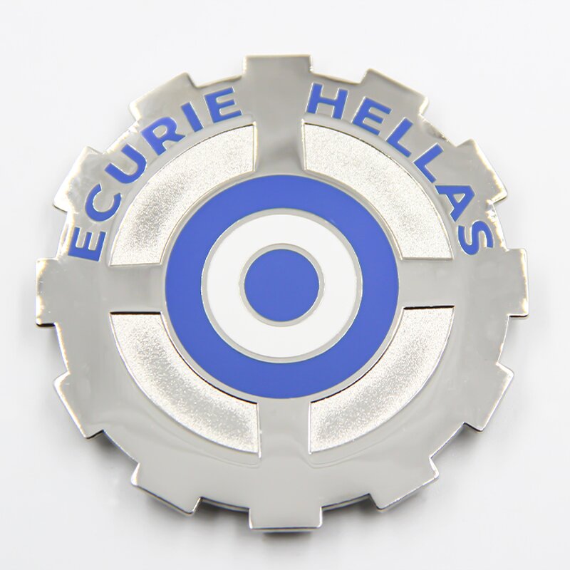 Car Emblem Badge Supplier - Custom Make Your Own Hard Enamel Round Silver
