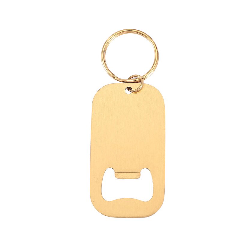 Bottle Opener Keychain Supplier - Custom Logo Stainless Steel Flat Small Beer
