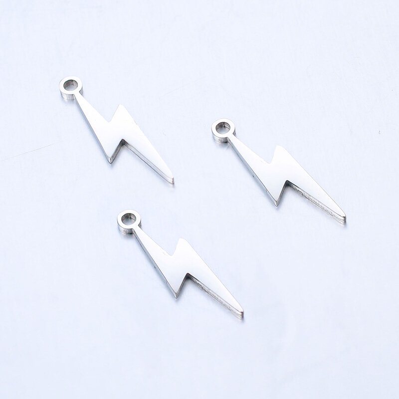 Metal Charm Supplier - Mini Stainless Steel Lightning Shape for Jewelry