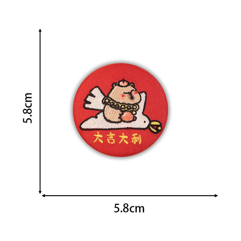 Pin Badge Manufacturer - Custom Logo Embroidered Button Fabric Round