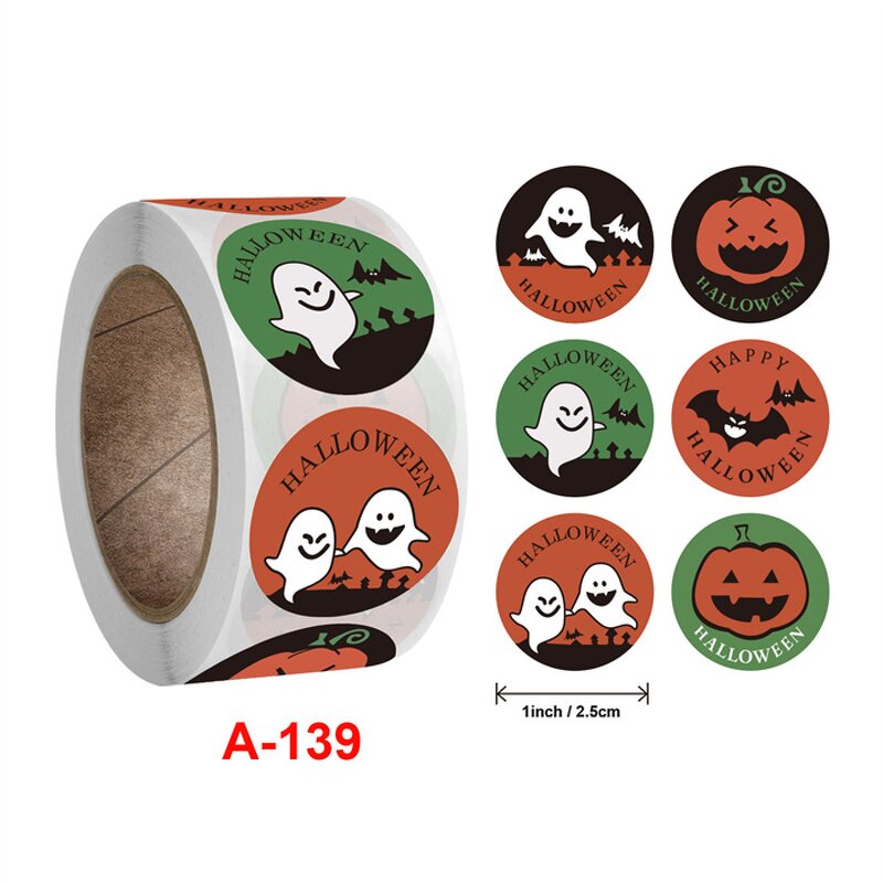 Stickers Manufacturer - Waterproof Self-Adhesive Halloween Pumpkin 6 Designs