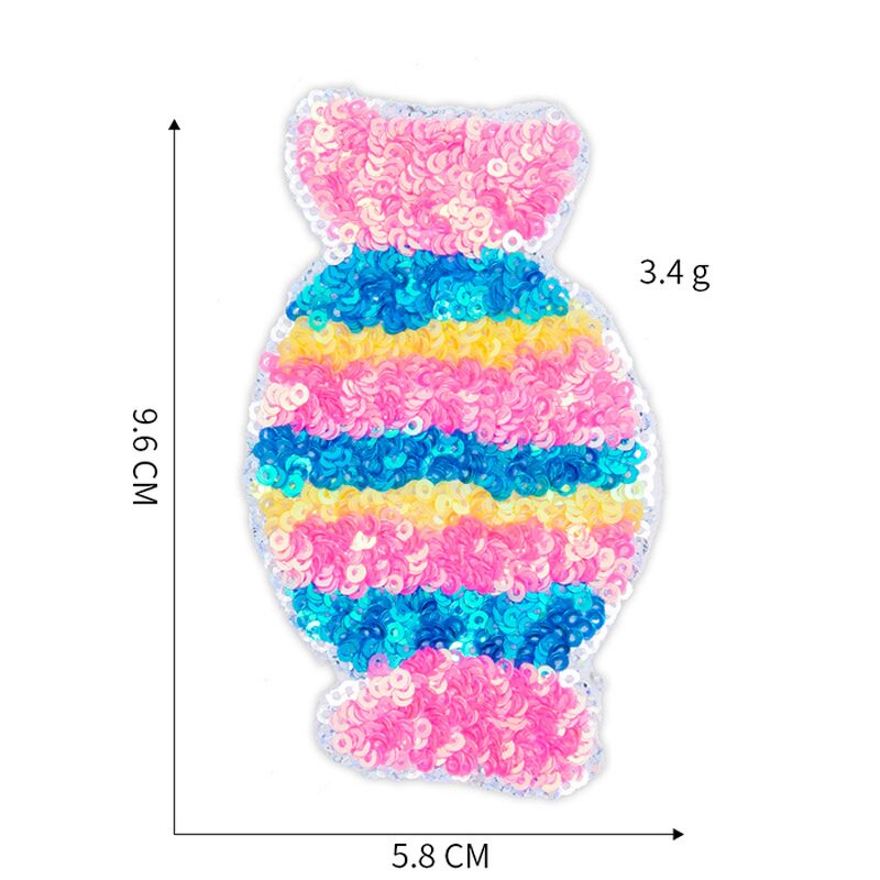 Iron-on Patches Manufacturer - Custom Cute Lollipop Candy Sequin Embroidery