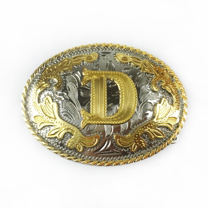 Belt Buckle Supplier - Custom Western Cowboy A-Z Alphabet Letter for Men
