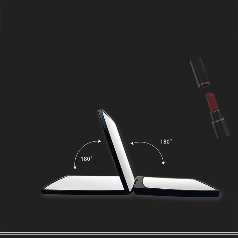 Hand Mirror Supplier - Mother Day Gifts Dual Sided Foldable Black ABS