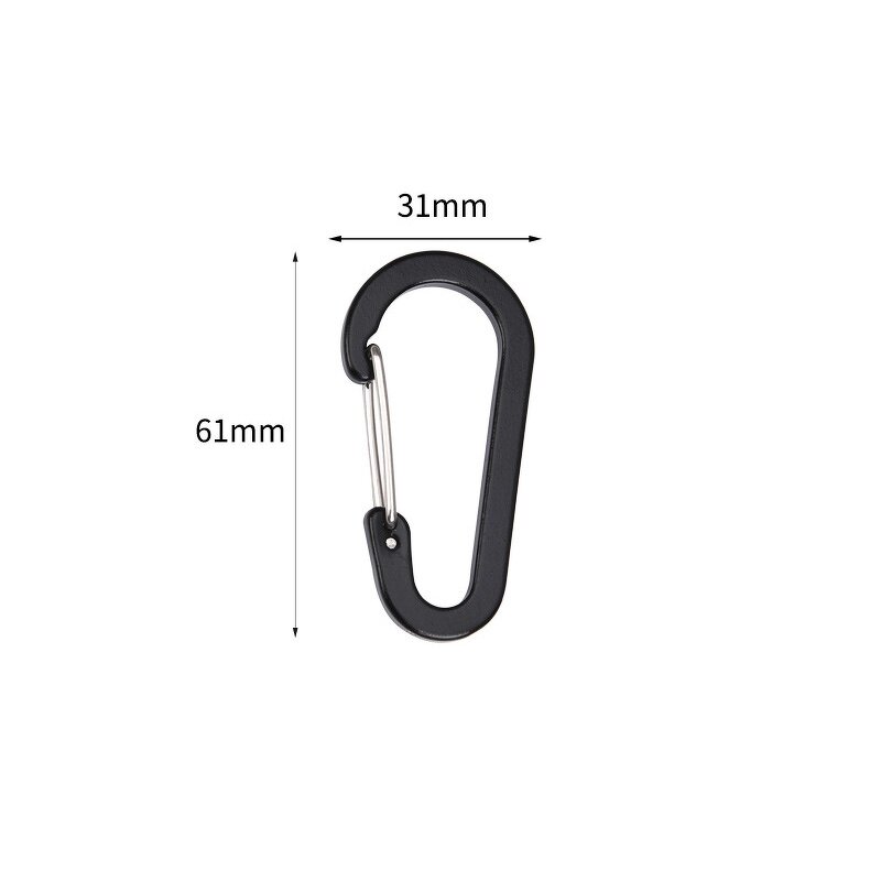 Carabiner Clip Keychain Supplier - Lightweight Aluminum Alloy D Shape Spring