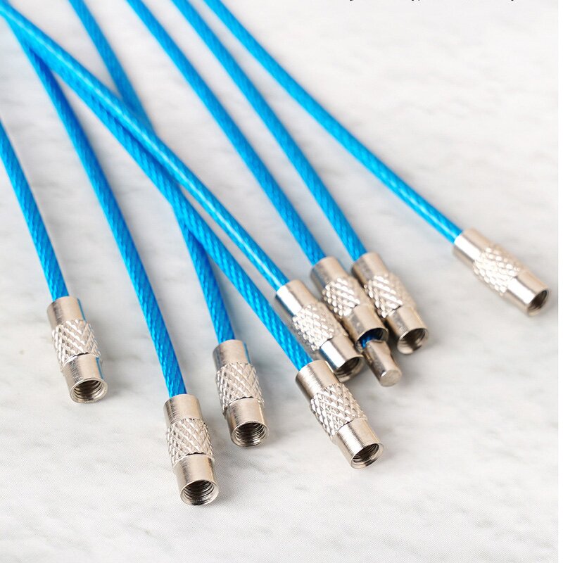 Wire Keychain Supplier - Stainless Steel Loops Colored Coated 6 Inch