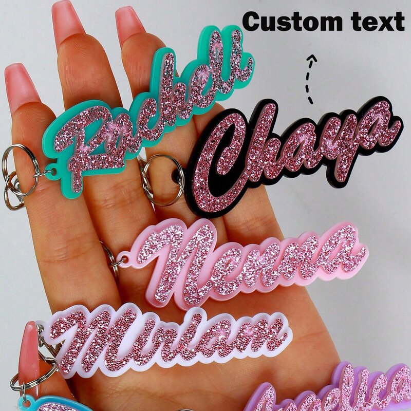 Acrylic Keychain Charms Factory - Personalized Cute Backpack Name Tags Custom