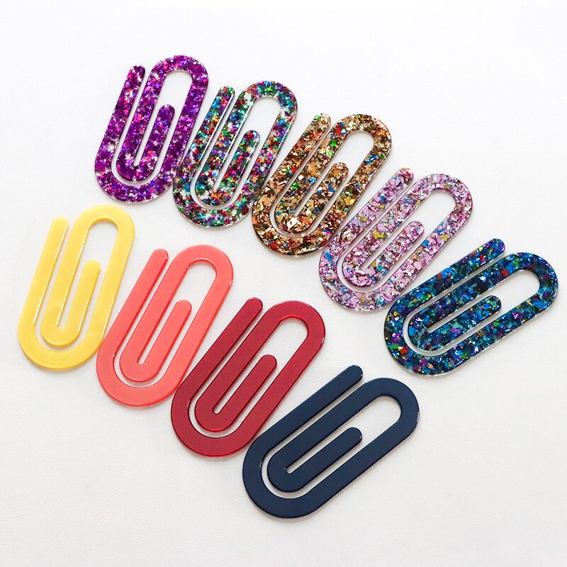 Bookmark Clips Factory - Cute Glitter Acrylic Custom Acrylic Book Marks