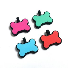Pet Tag Supplier - Personalized Blank Silicone Bone with Keyring