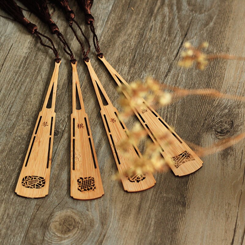 Wood Ruler Bookmarks Manufacturer - Custom Bamboo with Tassel