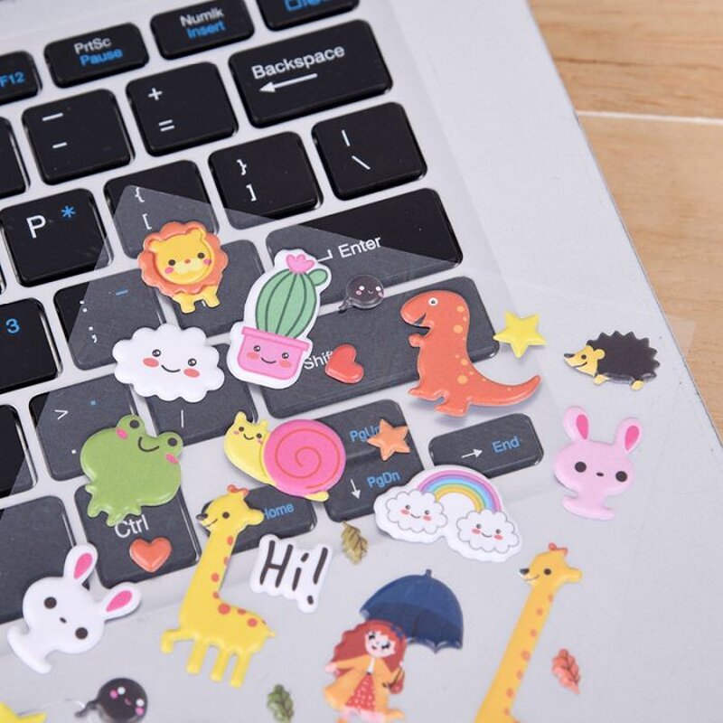 3D Sticker Manufacturer - Custom Puffy Animals Korean Cute Printed Decorative