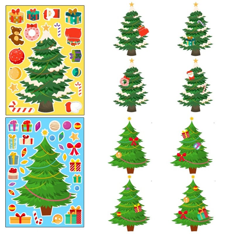 Window Stickers Supplier - DIY Celebration Kids' Merry Christmas Tree Puzzle