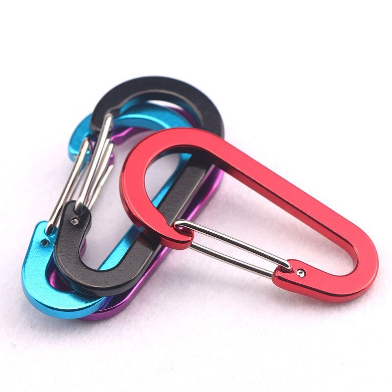 Carabiner Clip Keychain Supplier - Lightweight Aluminum Alloy D Shape Spring