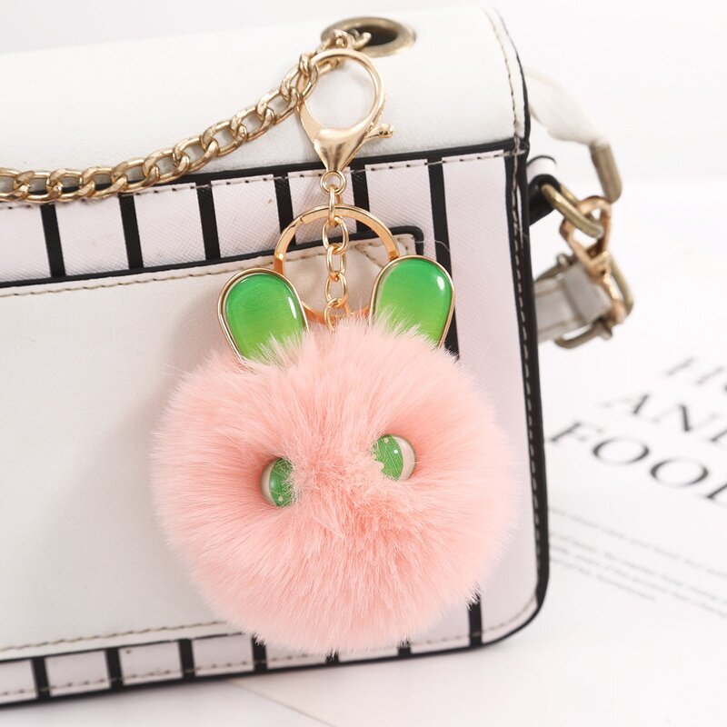Plush Keychains Manufacturer - Cute Cartoon Rabbit Bag Pendant Charm 3d Pom