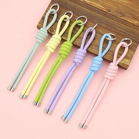 Keychain Manufacturer - Cute Colorful PU Leather Rope Long Tassel Bag Charm