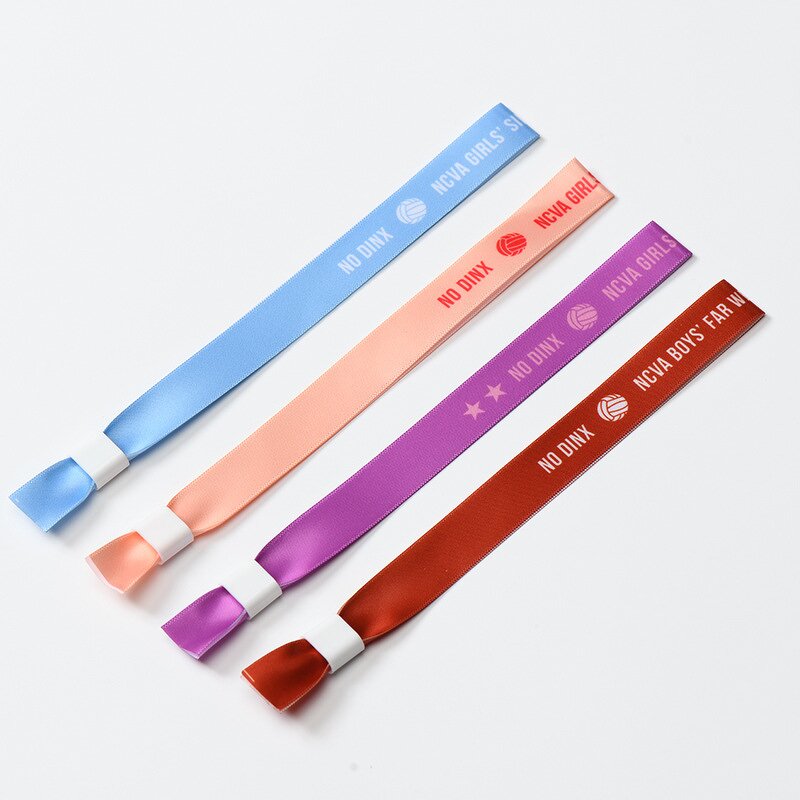 Wristbands Supplier - Promotional Polyester Fabric Custom Printing Adjustable