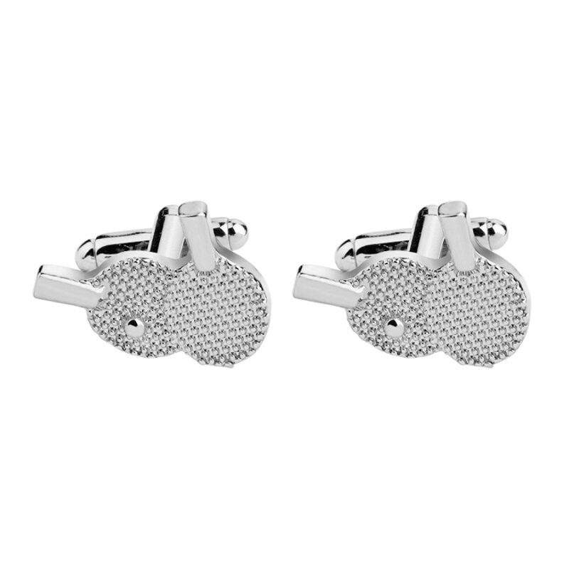 Cufflinks Factory - Personality Creative Table Tennis Men Silver for Shirt