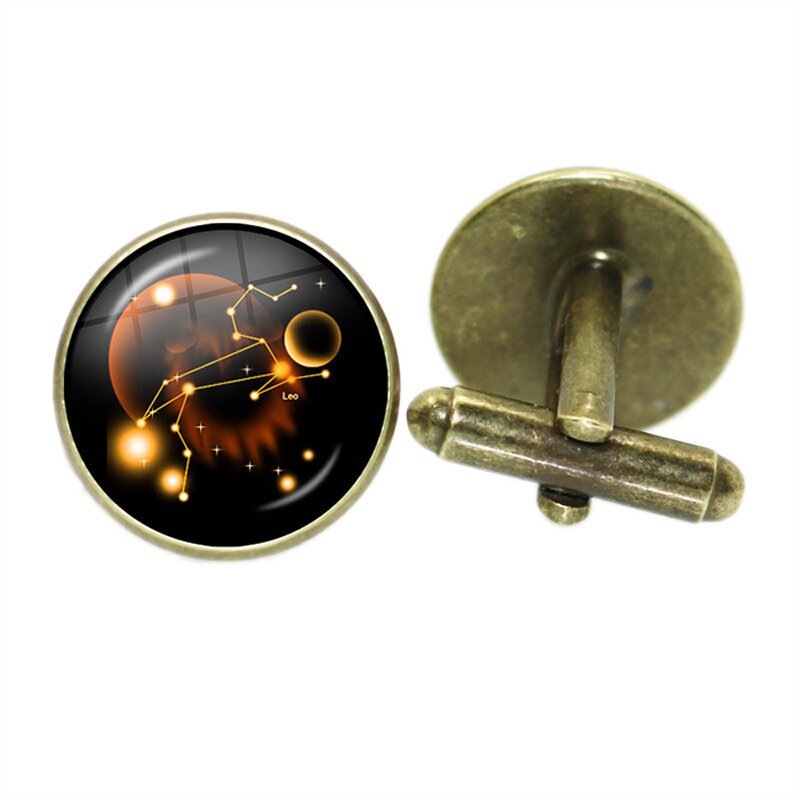 Cuff Links Supplier - Wholesale Custom Metal 12 Zodiac Silver for Shirts