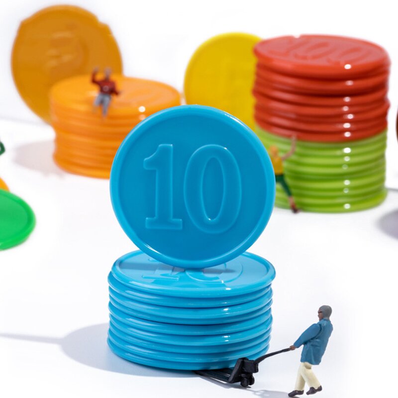 Game Token Coin Supplier - Custom 38mm Plastic Poker Chip Learning Counters