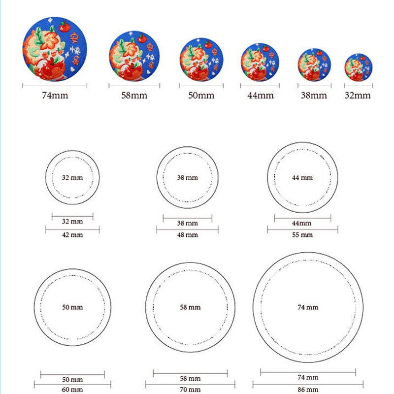 Button Pin Badge Manufacturer - Custom Logo Soft Plush Embroidery Tin