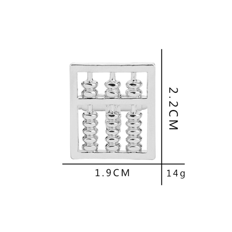 Cufflinks Supplier - New Blank Metal Alloy Men's Custom Printed Abacus