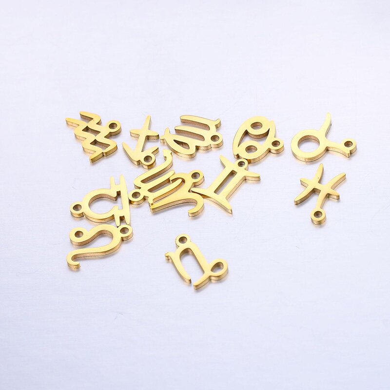 Charm Pendant Manufacturer - Mini Metal Constellation Gold Plated Stainless