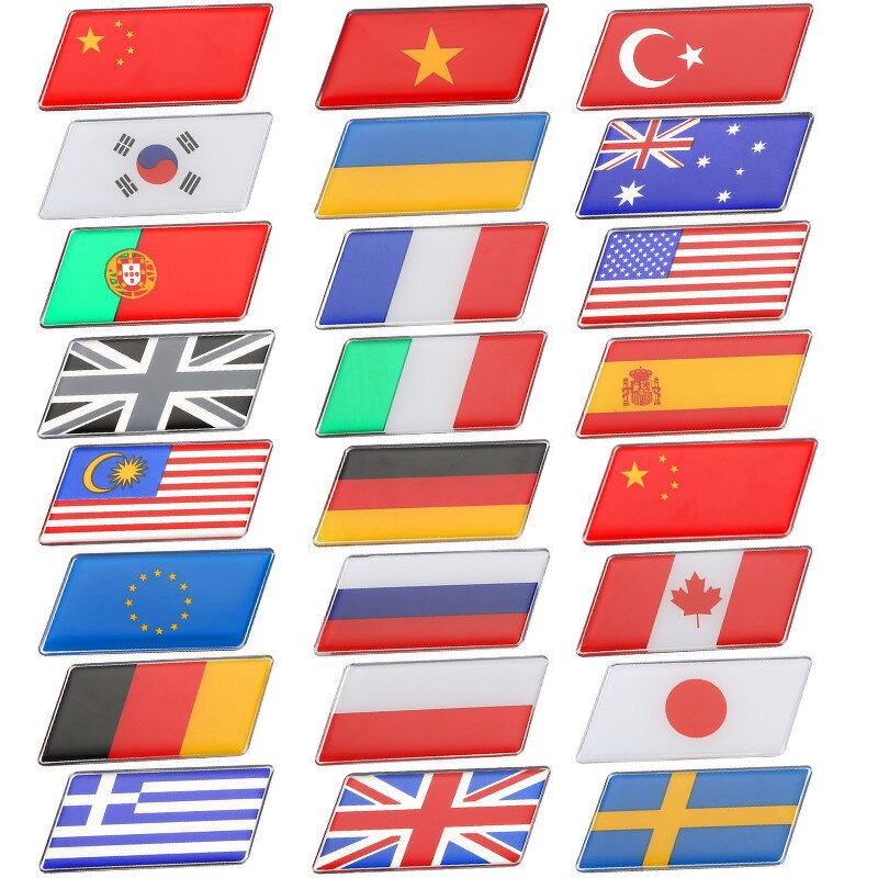 Car Emblem Badges Supplier - Personalized Metal Self-Adhesive American Flag