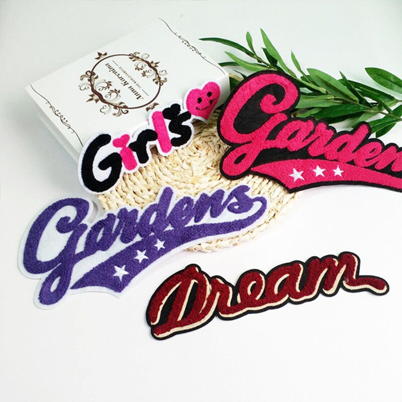 Embroidered Badges Factory - Sew on Number English Alphabet Letter Chenille