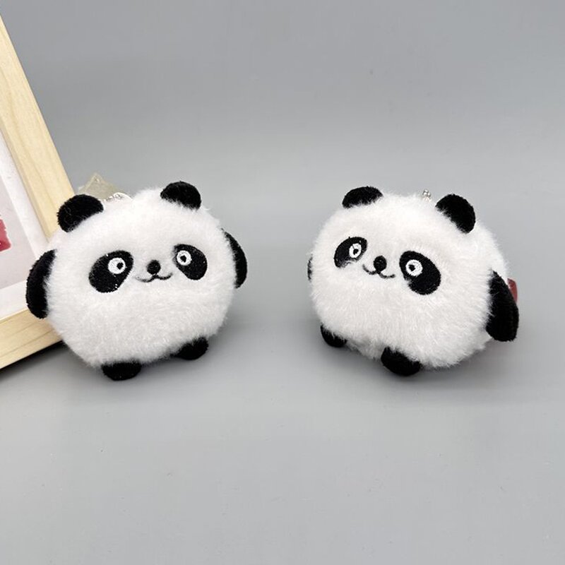 Plush Toy Keychain Manufacturer - Cute Fluffy Mini Panda Doll Backpack Pendant