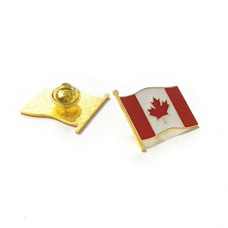 Flag Brooch Pin Factory - Canada Custom Hard Enamel Lapel Pins