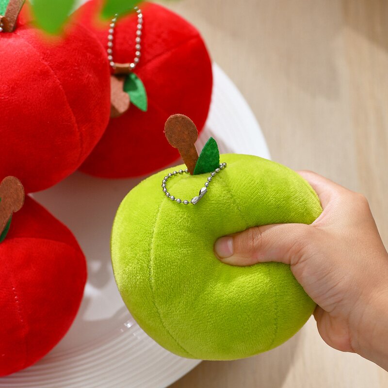 Plush Keychain Supplier - Cute Apple Fruit Stuffed Fruit Toy Kawaii Fluffy