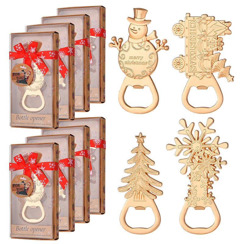 Bottle Opener Keychain Manufacturer - Christmas Tree Shaped with Gift Box Metal