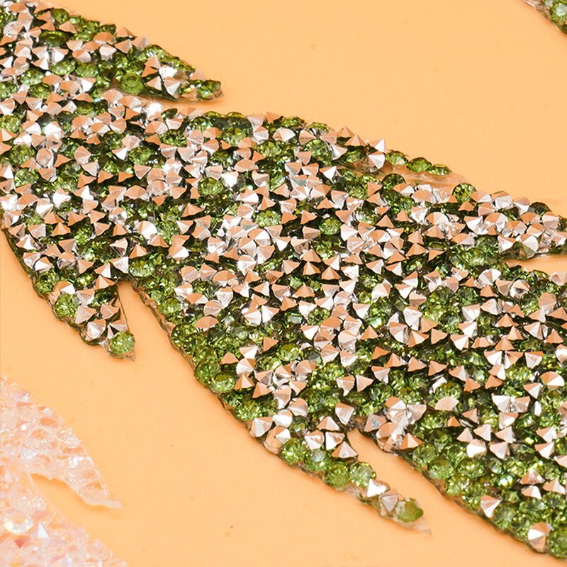 Rhinestone Patch Brooch Factory - Wholesale Leaf Feather Labels Clothing