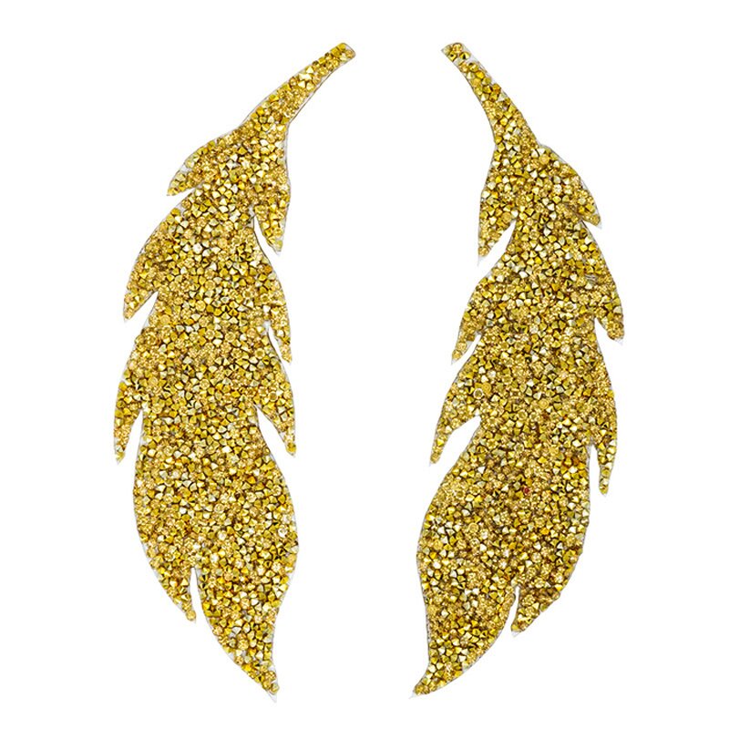 Rhinestone Patch Brooch Factory - Wholesale Leaf Feather Labels Clothing