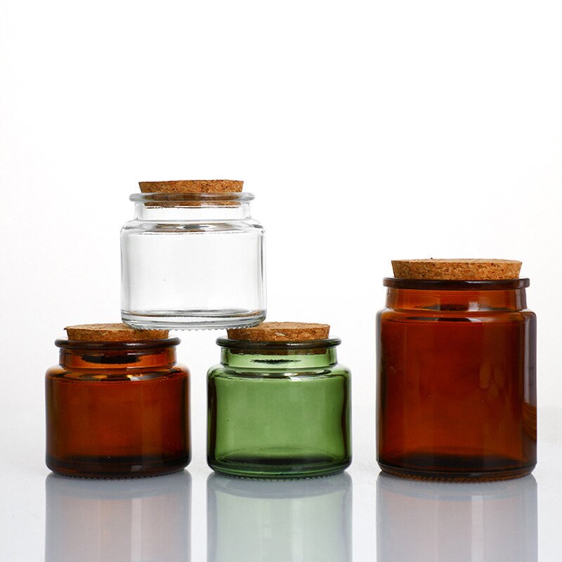 Glass Candle Jars Manufacturer - Custom Logo 200ml Empty with Wood Lids