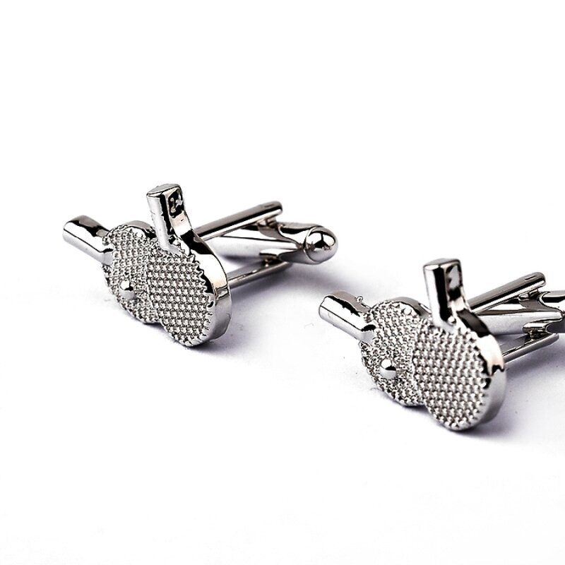 Cufflinks Factory - Personality Creative Table Tennis Men Silver for Shirt