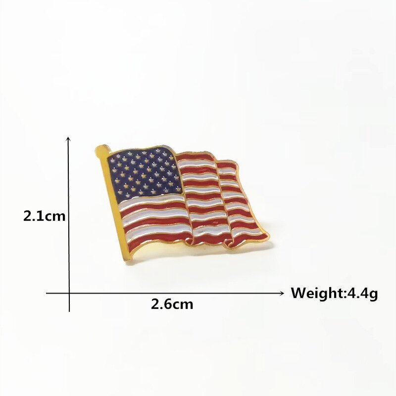 Lapel Pins Supplier - Independence Day Gift United States Flag Brooch