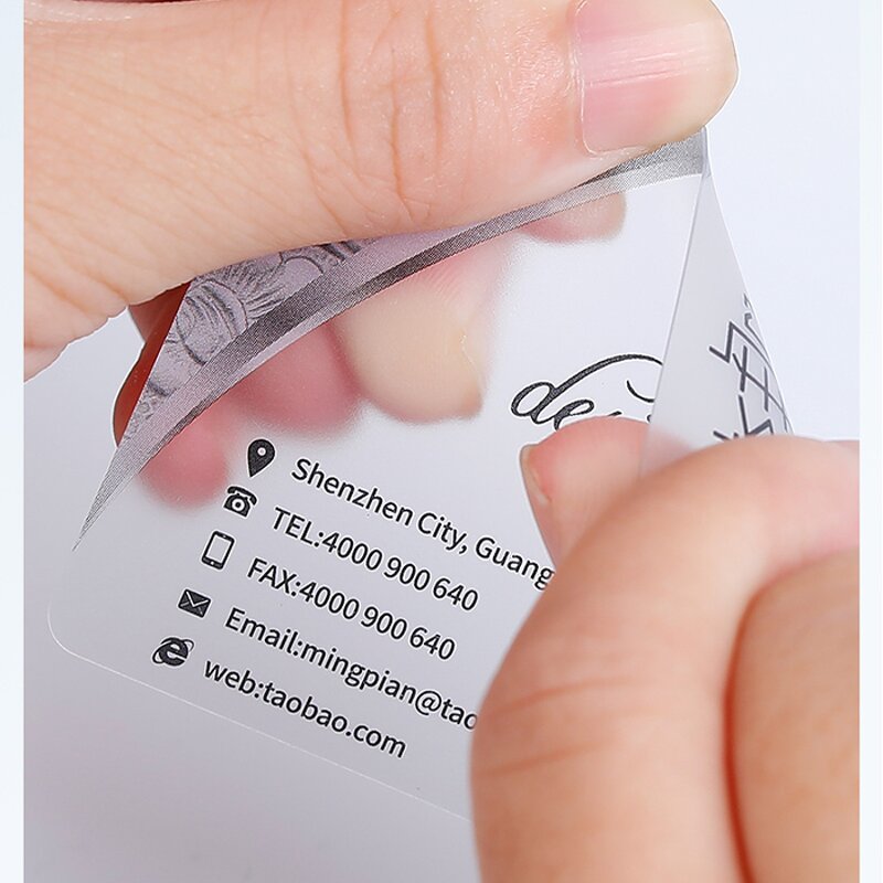 Business Cards Manufacturer - Small MOQ Custom PVC Plastic Transparent Matte
