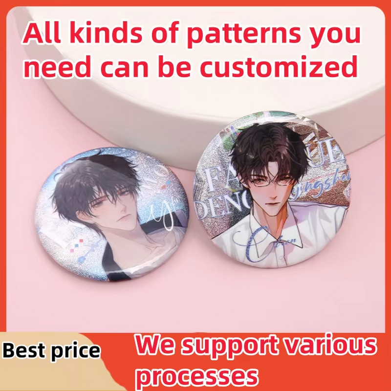 Tin Badge Factory - Modern Holography Reflective Anime Character Graphic